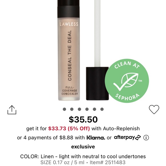Lawless Conceal The Deal Lightweight Concealer - Picture 3 of 3